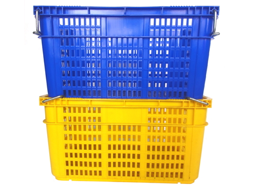 CA-04H中鐵柄籃(堆疊)-沛澄塑膠箱籃 塑膠棧板 物流台車