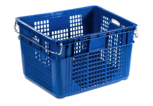 CA-10H 鐵柄柑橘籃 -沛澄 鐵柄籃 物流籃 塑膠箱籃 塑鋼烏龜車 手推車