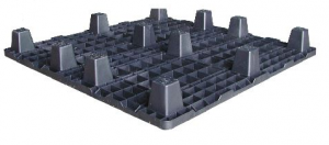 OW-1111-130-BK九腳套疊型塑膠棧板 沛澄實業 塑膠箱 物流台車