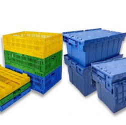 掀蓋式物流箱 折合式物流箱 超商物流箱 摺合籃 折合搬運箱 折合儲運箱-沛澄塑膠箱籃