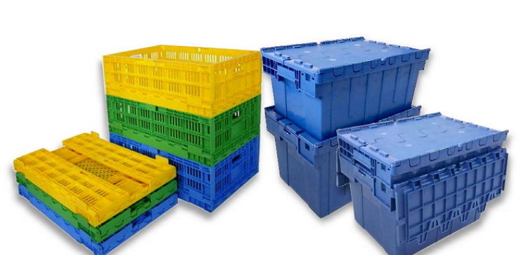 掀蓋式物流箱 折合式物流箱 超商物流箱 摺合籃 折合搬運箱 折合儲運箱-沛澄塑膠箱籃